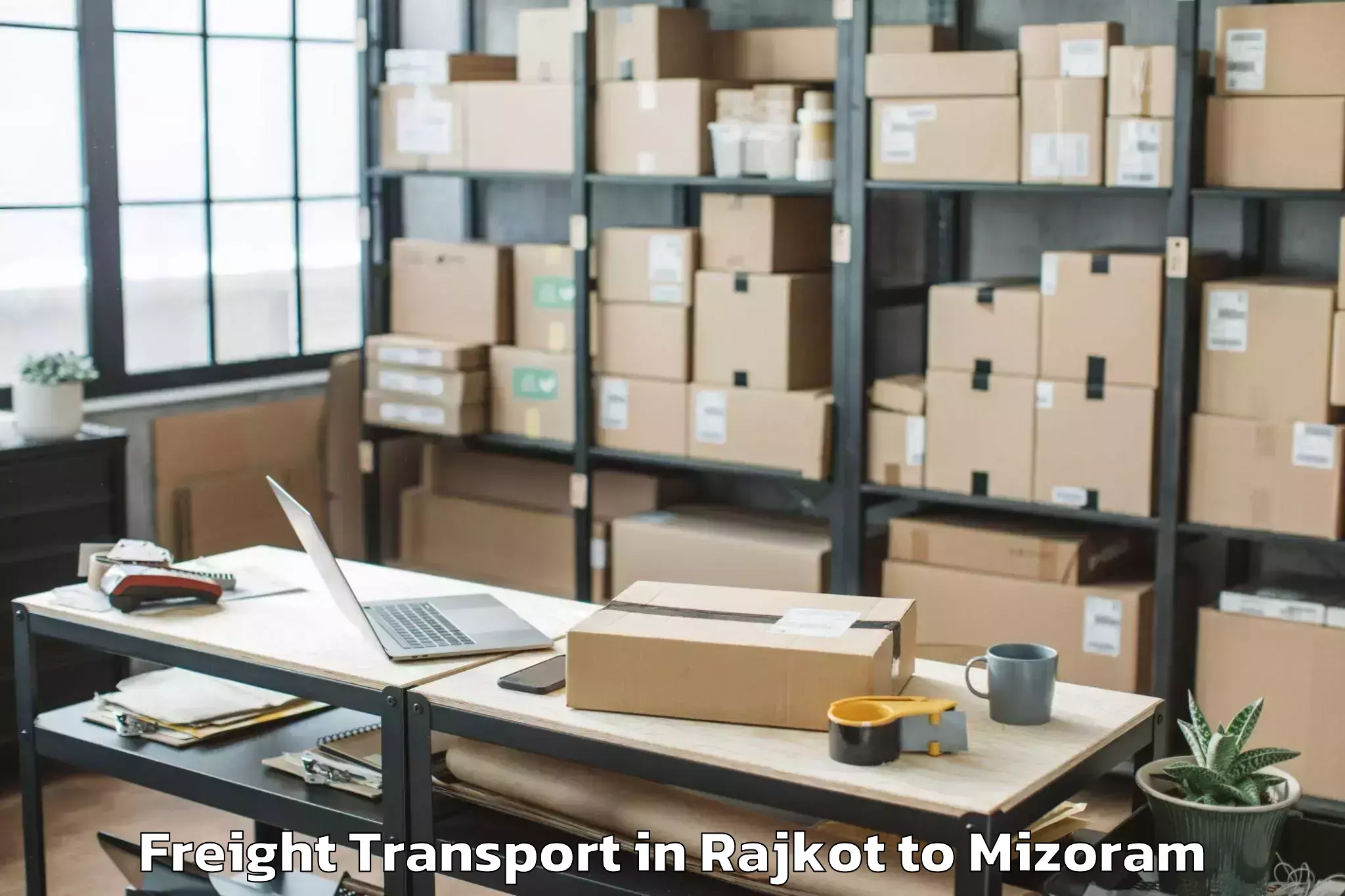 Book Your Rajkot to Icfai University Mizoram Aizaw Freight Transport Today